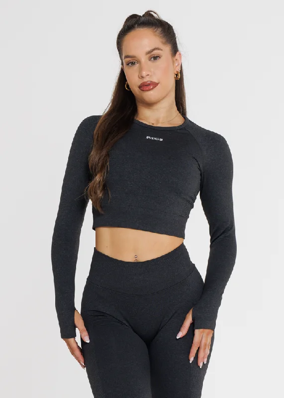 Unmissable Offer Prime Seamless Long Sleeve - Obsidian