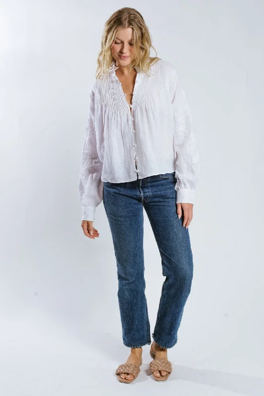 Price Cut Ruca L/S Embroidered Blouse